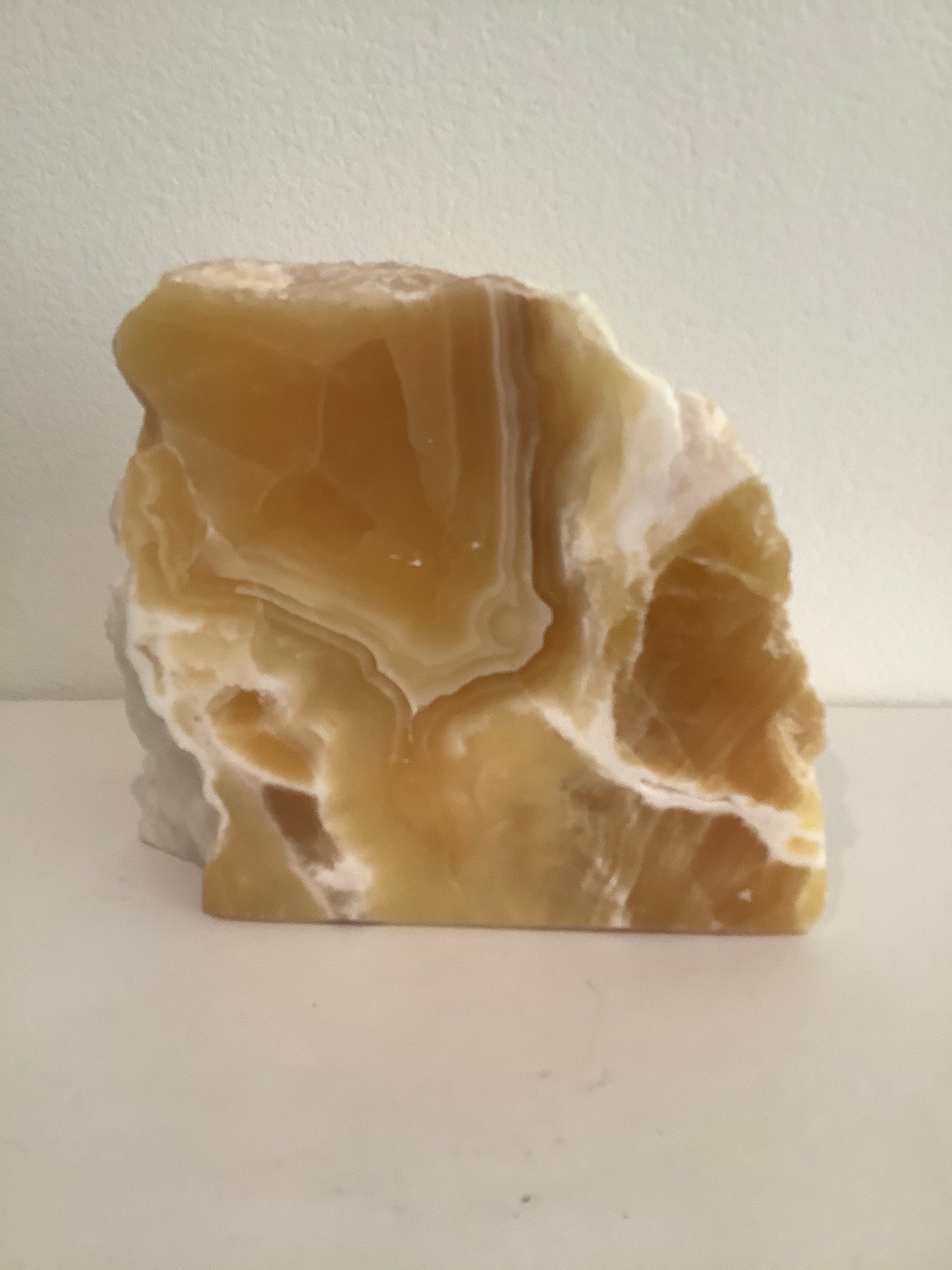 Yellow Calcite Semi Raw Slabs